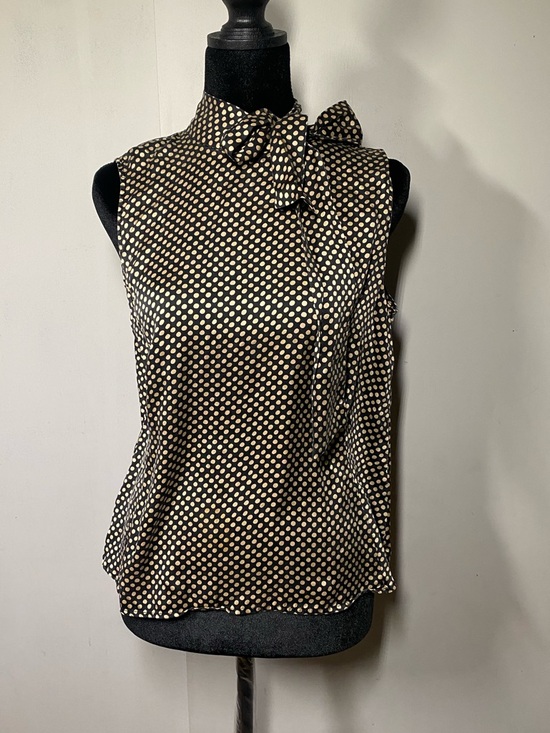 Talbots Tops - Talbots Black Sleeveless Polka Dot Tie-Neck Camisole/ blouse
